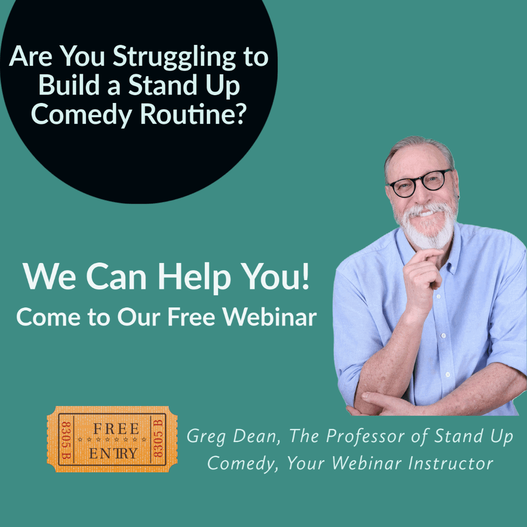 Be Funnier with this stand up comedy Online Webinar with Greg Dean