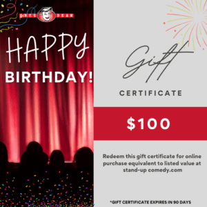 Gift Certificate stand up comedy classes