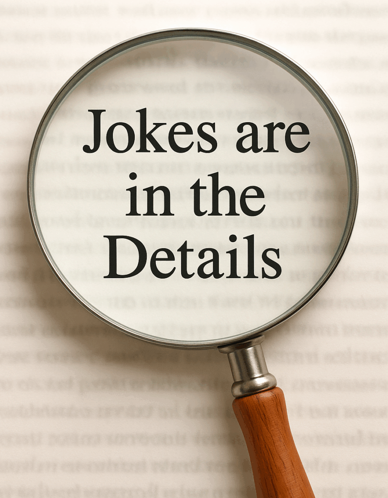 jokes funny magnagying glass for detai;s