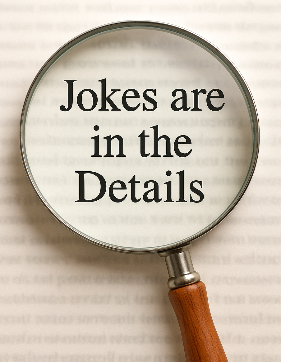 jokes funny magnagying glass for detai;s